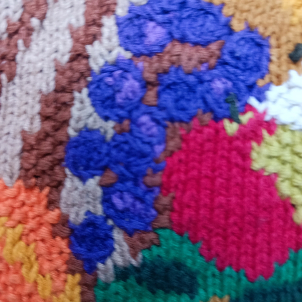 Raphels Vintage Grandma Fruits & Veggies Knit Cardigan Sweater M - Picture 5 of 16